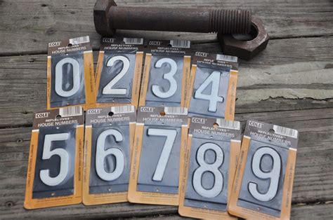 metal house number|metal reflective house numbers.